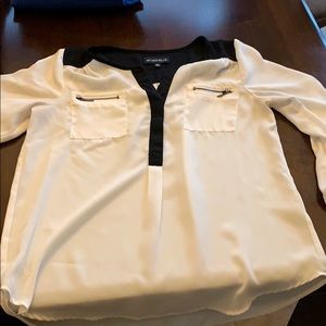 Black and white blouse